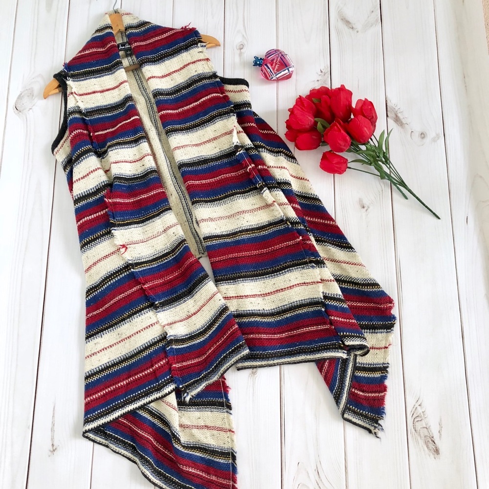 Sam Edelman Stripes Cascading Sweater Vest